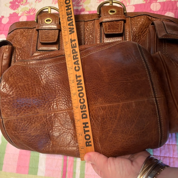 Coach Brown Braid Handle Leather Tote - Picture 3 of 6